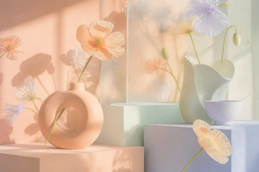 Apricot #FBCEB1 mood board with matching palette colors