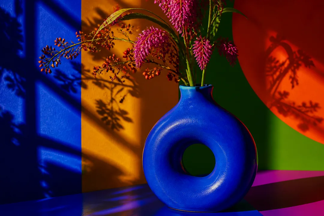 Cobalt Blue #0047AB mood board with matching palette colors