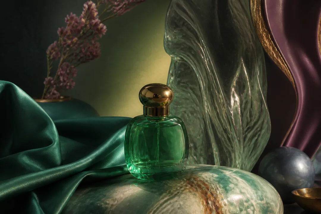 Emerald Green #50C878 flat-lay using the luxury / editorial color palette