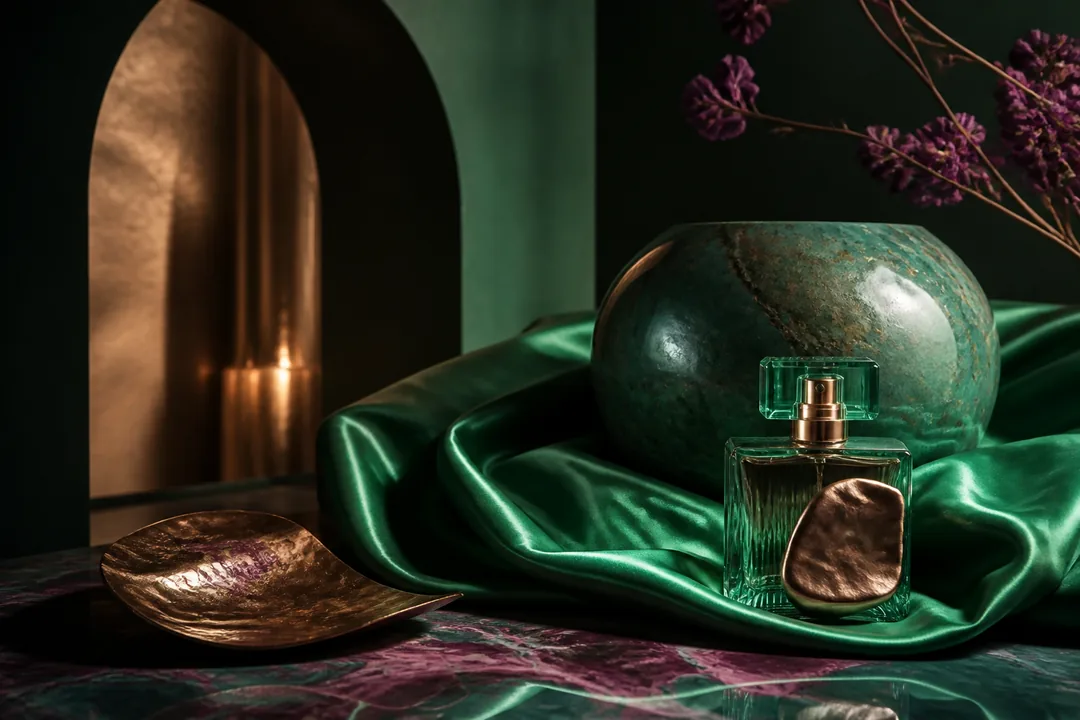 Emerald Green #50C878 luxury / editorial palette hero with five matching colors