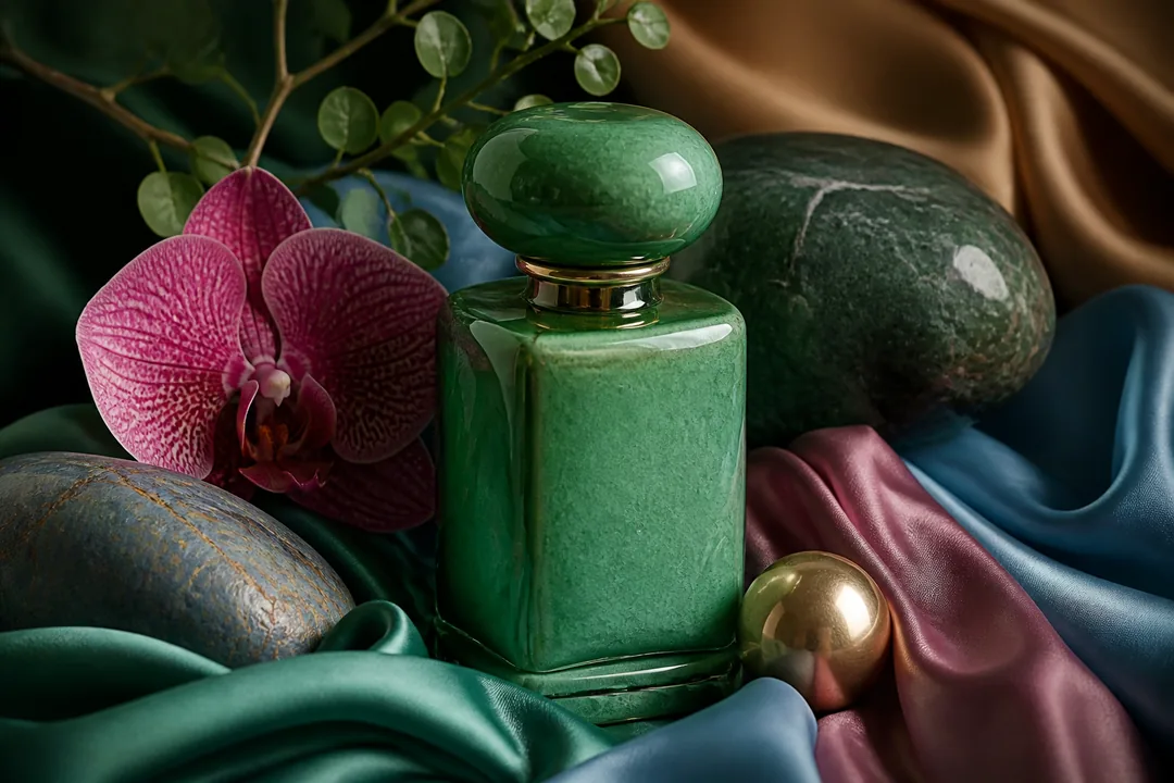 Emerald Green #50C878 mood board with matching palette colors