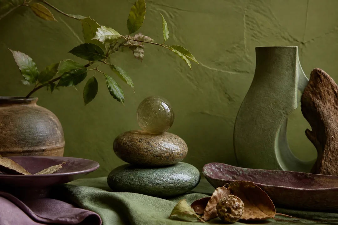 Olive Green #708238 mood board with matching palette colors